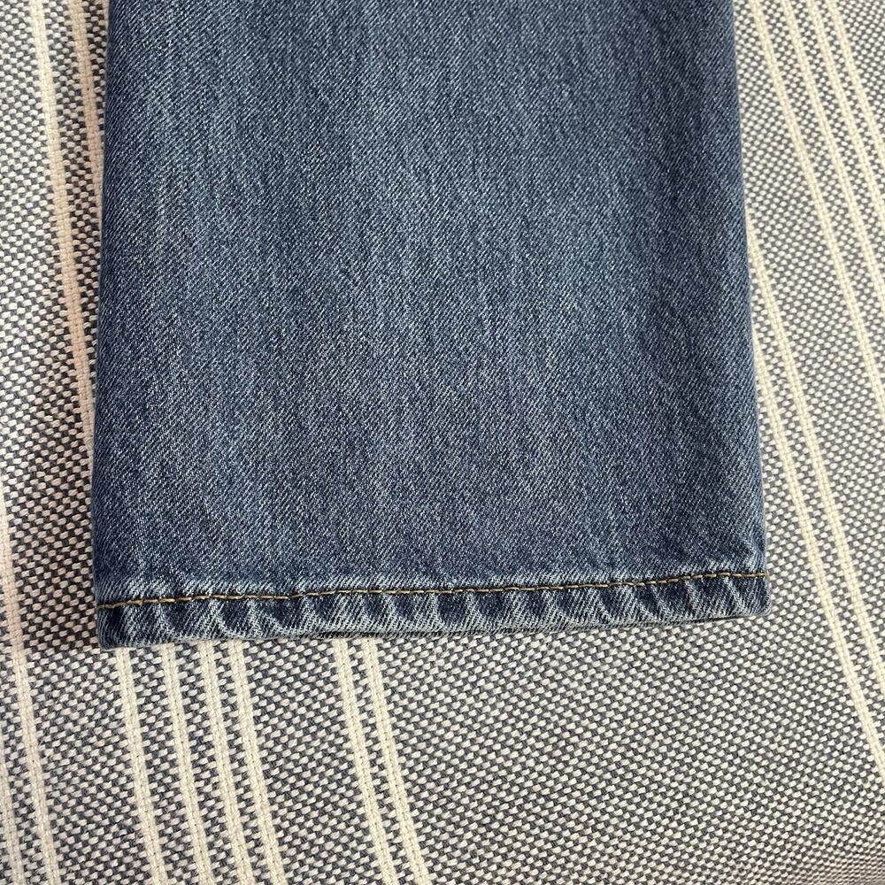 H&M & Denim Blue Jeans Men's 33 (Fits 34x32) Button Fly All Cotton Straight Leg - Picture 4 of 8